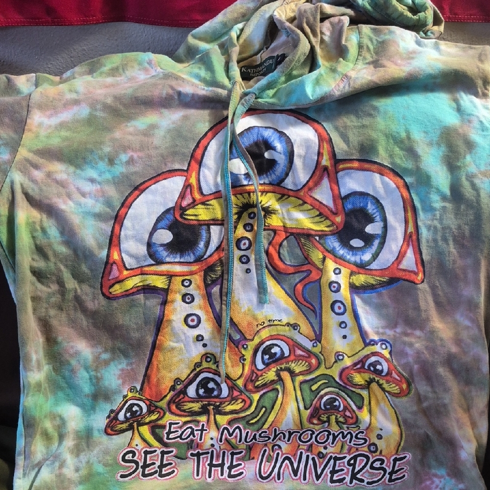 Kathmandu Tie-Dye Hoodie with Subtle Pastel Hues